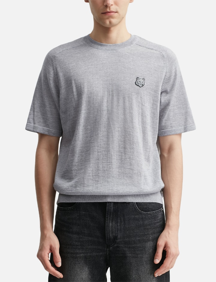 Maison Kitsuné Fox Head Fine Merino Short Sleeve Jumper