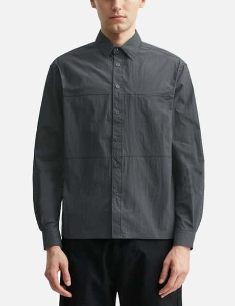 Crinkle Cotton Panel Shirt view 10