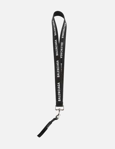 Balenciaga Balenciaga Logo-print Creased-leather Lanyard