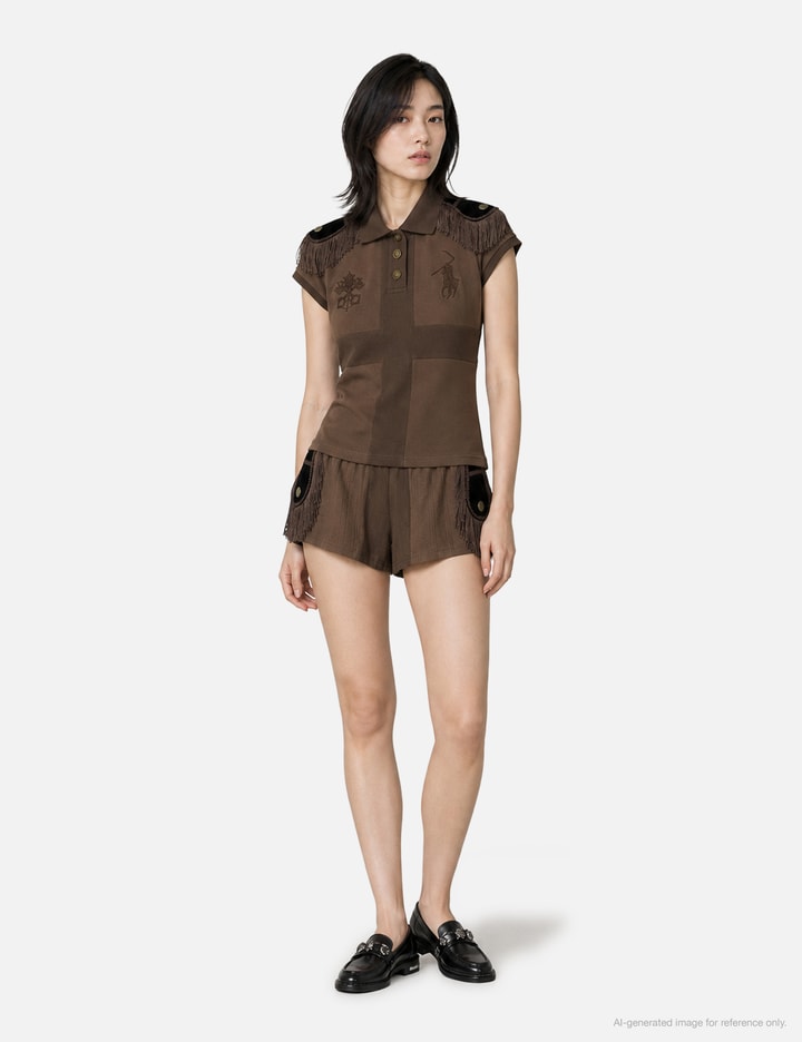 Praying Epaulette Women's Top Brown