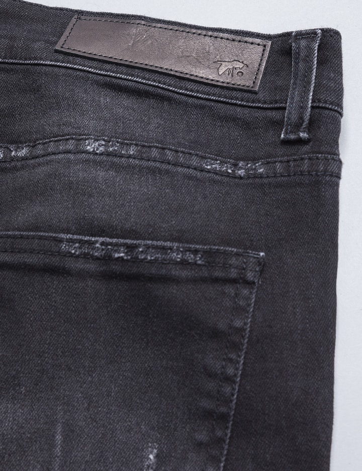 Ripped Biker Denim Jeans Placeholder Image