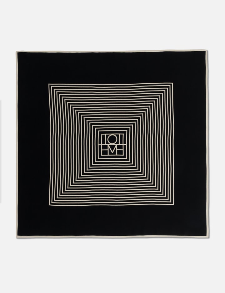 TOTEME Centered Monogram Silk Scarf