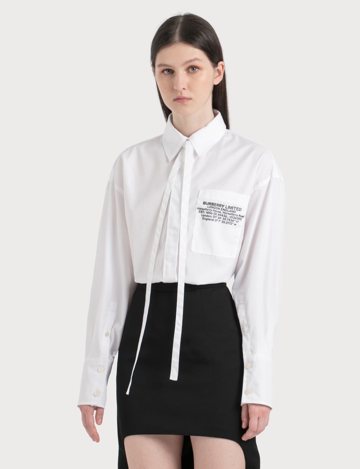 Location Print Cotton Poplin Oversized Shirt Placeholder Image