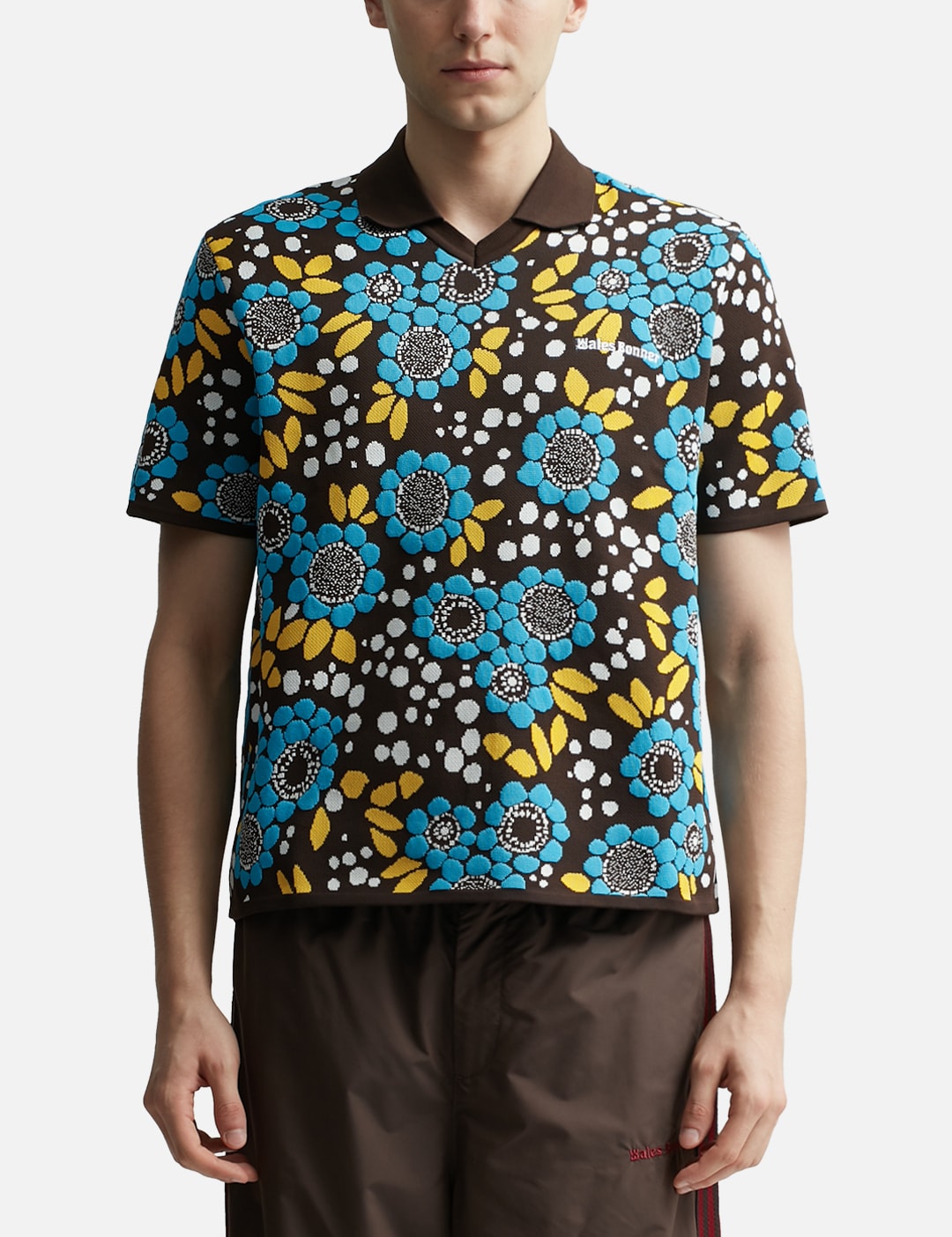 Wales Bonner Knit Floral Polo Shirt view 18