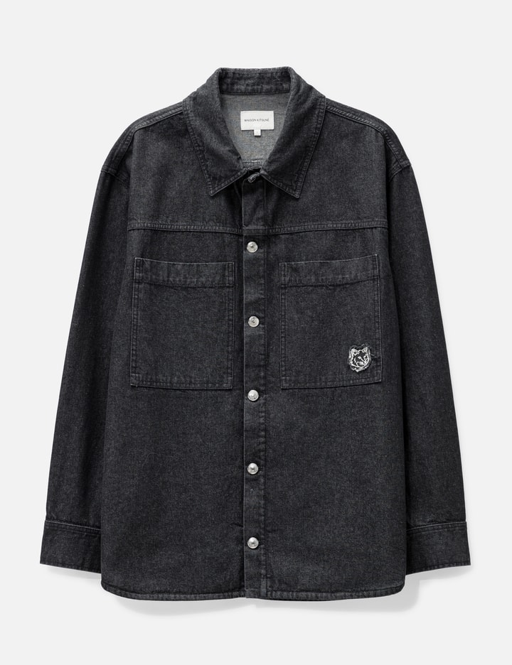 Shop Maison Kitsuné Workwear Overshirt In Black