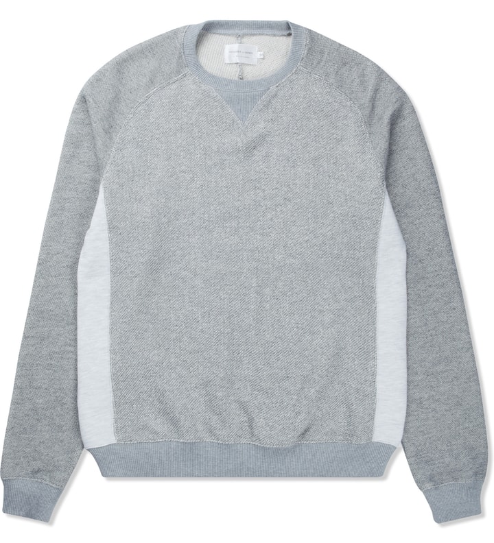 Light Heather Gray Contrast Panel Sweater Placeholder Image