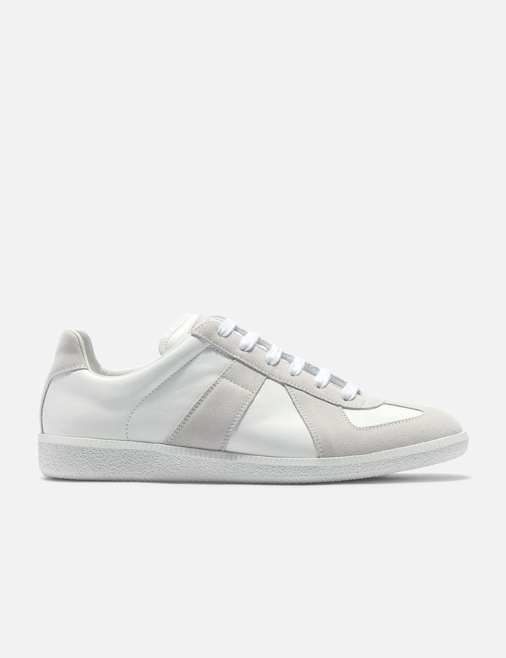 Maison Margiela Logo-patch Lace-up Sneakers In White