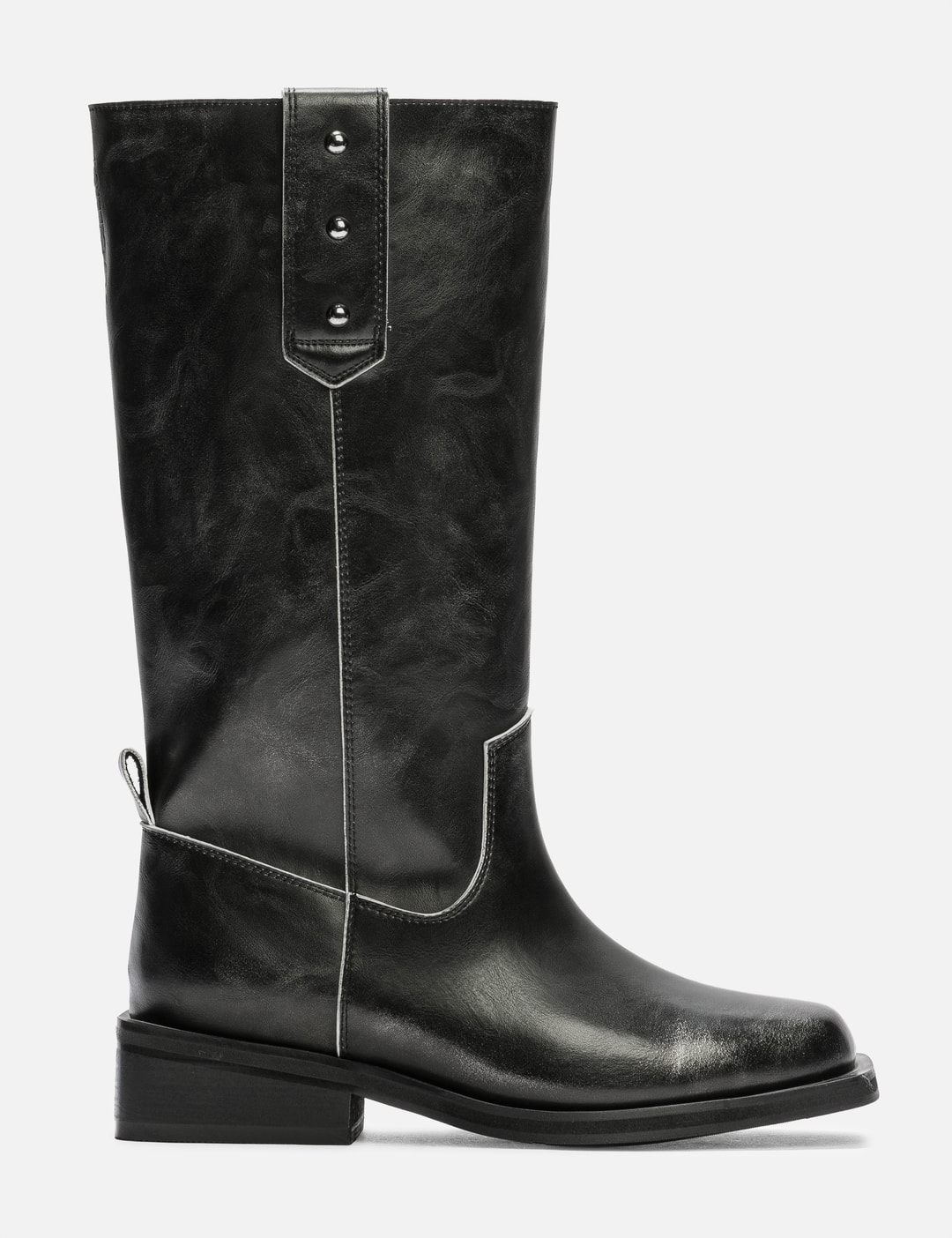 Deinet Natural Leather Biker Boots