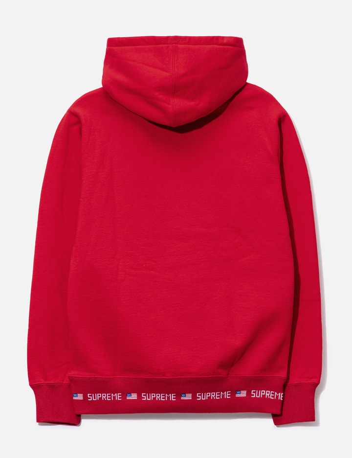 Shop Supreme Trimmed Logo Hoodie In Red