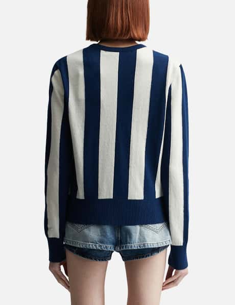 STRIPE BASIC LOGO CARDIGAN view 9