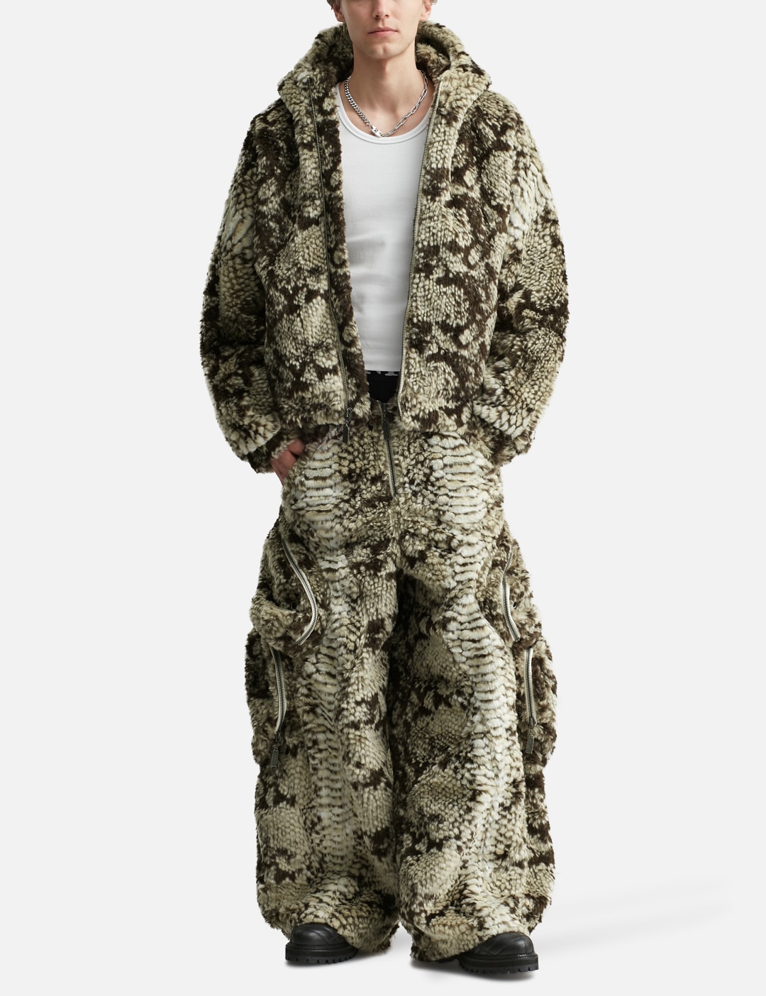Snakes Pants Faux Fur Pocket Pants view 15