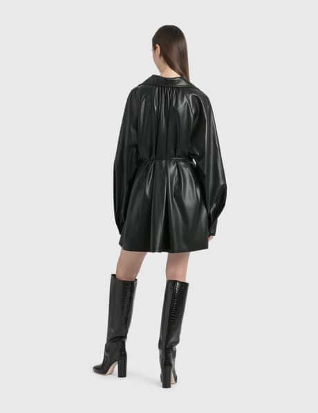 nanushka faux leather dress Iwona - Okobor Alt-Leather Midi Dress
