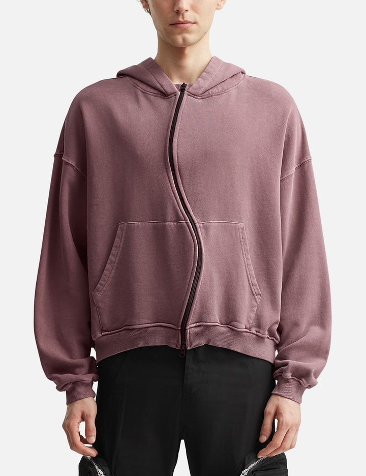 Curved Zip-Up Round Hem Hoodie Placeholder Image