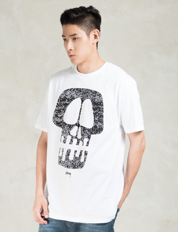 White Static Skull T-Shirt Placeholder Image