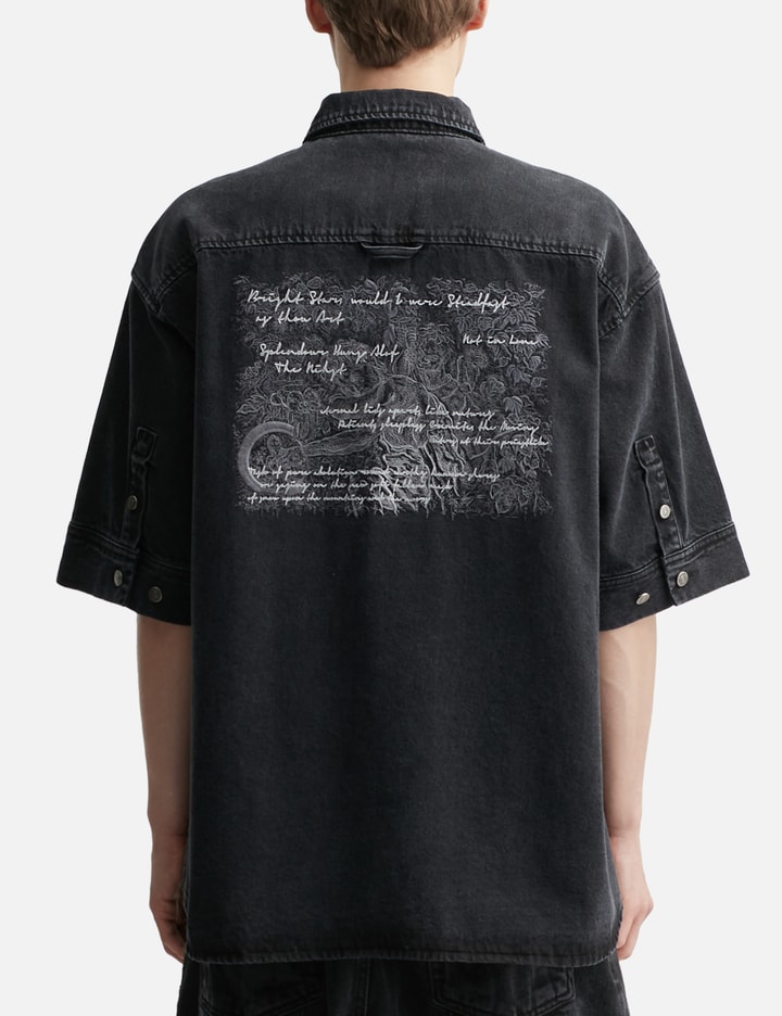 Poetry Embroidered Denim Half Shirt Placeholder Image