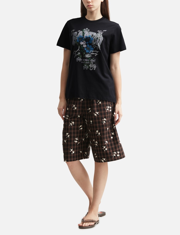 Ganni T-Shirt With Flowers