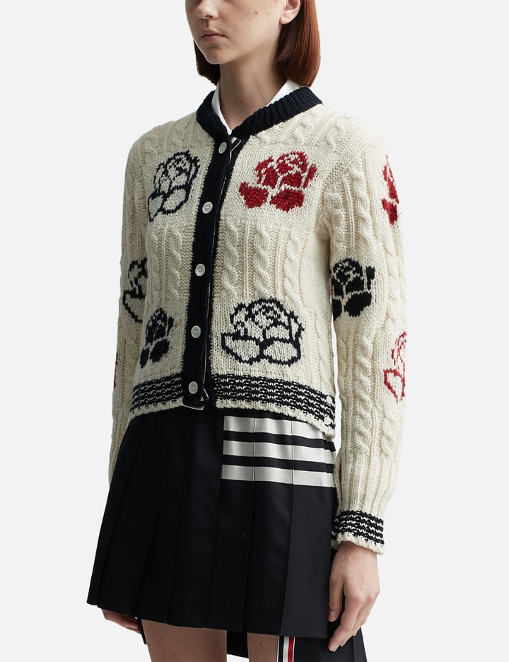 Rose Intarsia Knit Cardigan Placeholder Image