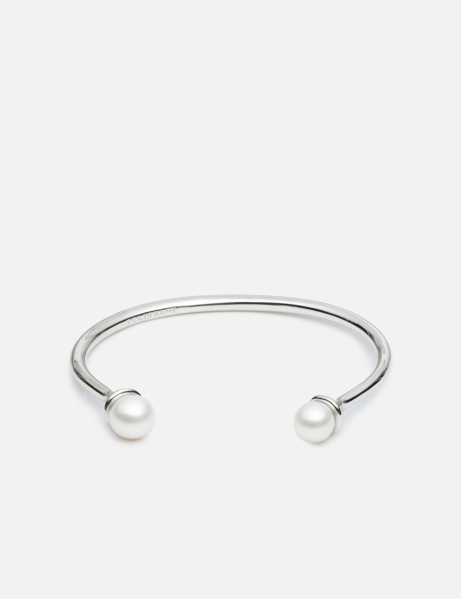Cold White Double Pearl Open Bracelet view 10