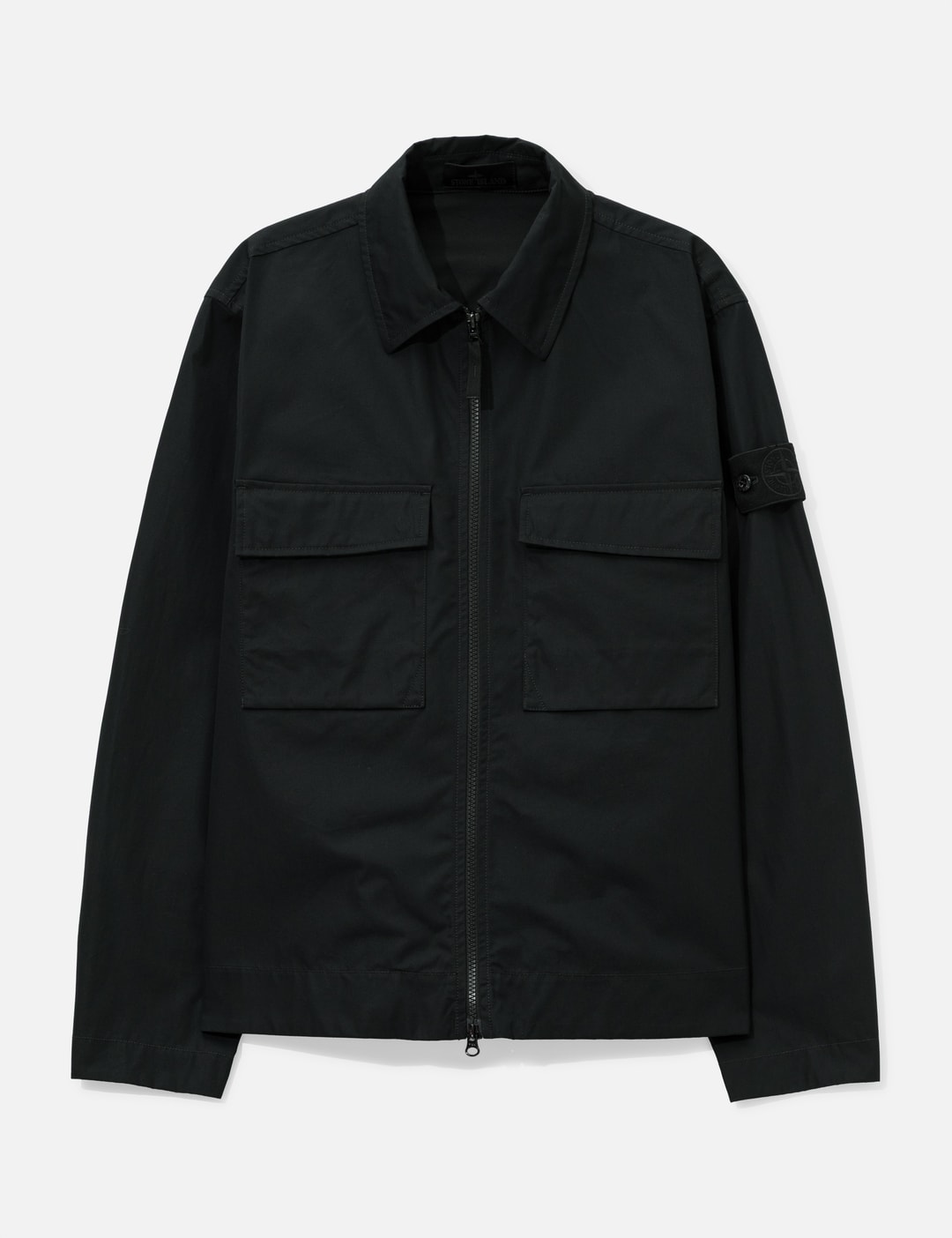 Ghost Cotton Canvas Zip-Up Shirt view 7