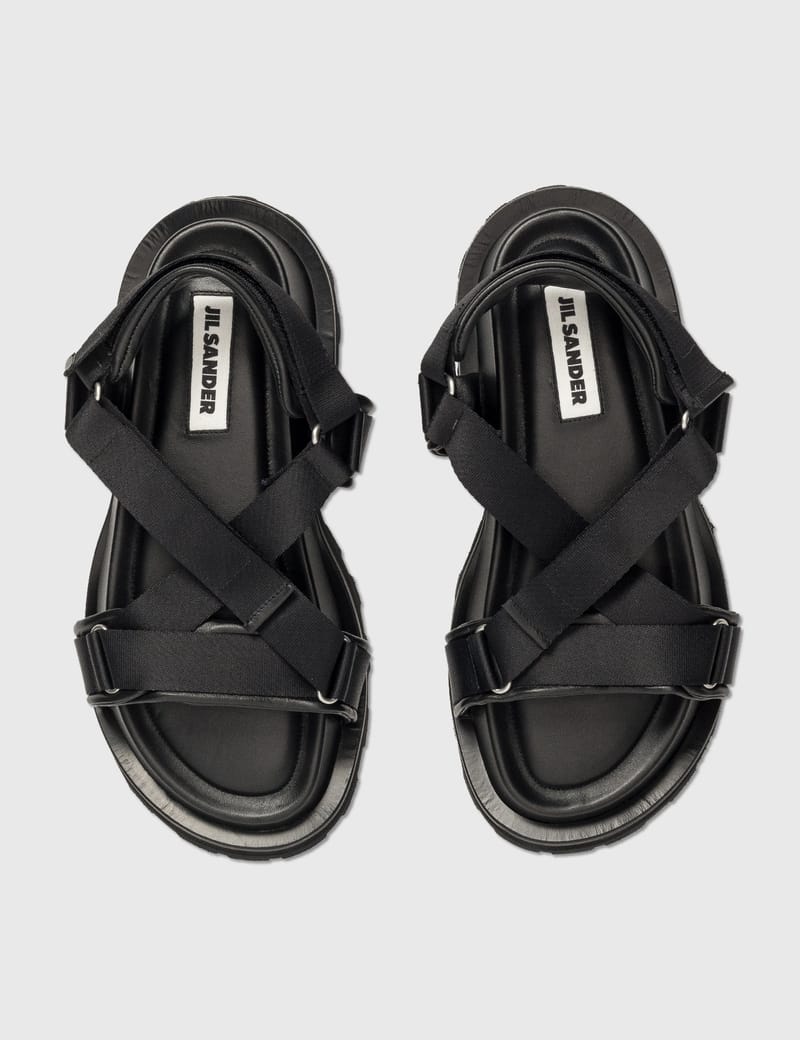 Jil Sander Crossover Padded Sandals - Farfetch | Padded sandals, Jil sander,  Crossover straps