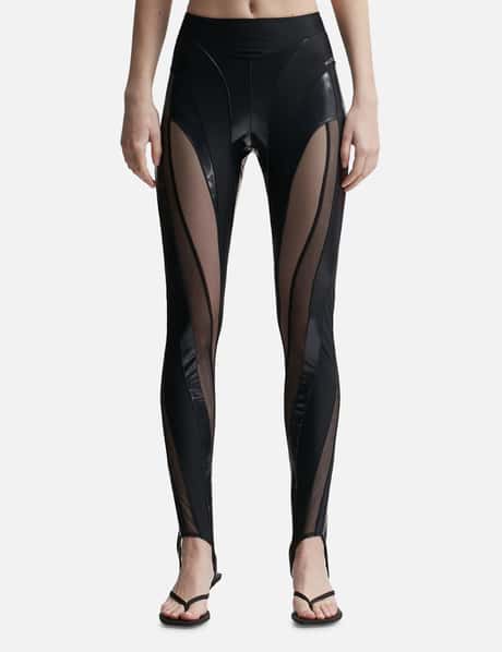 MUGLER - Bicolor Spiral Leggings  HBX - Globally Curated Fashion and  Lifestyle by Hypebeast