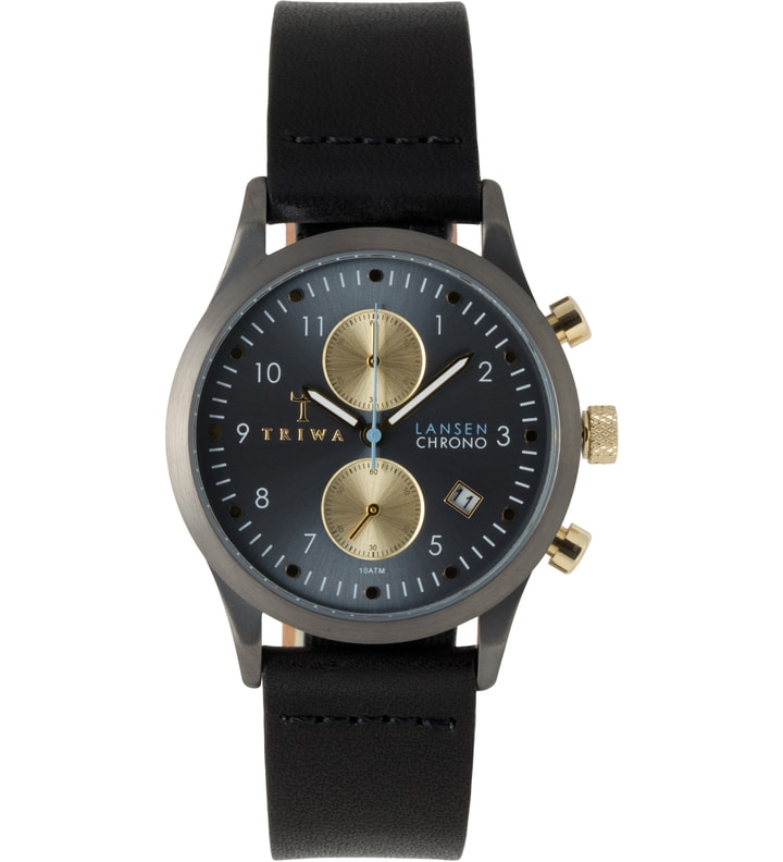 TRIWA Walter Lansen Chrono Watch w/ Black Classic Strap HBX