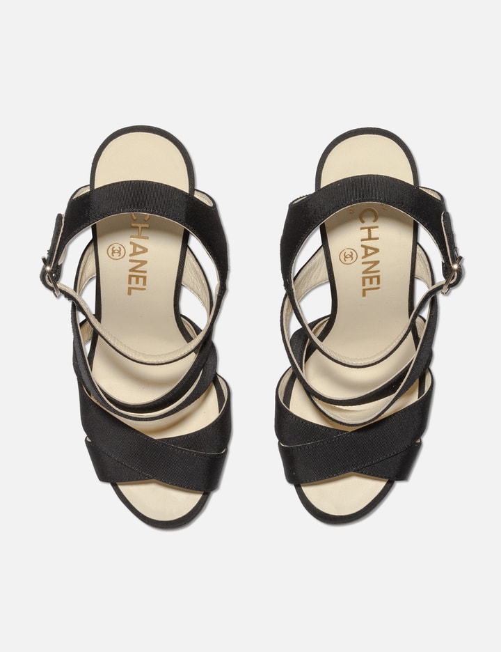 Chanel Black/Gold Iridescent Leather Cap Toe T-Strap Platform Sandals Size  37.5 - ShopStyle