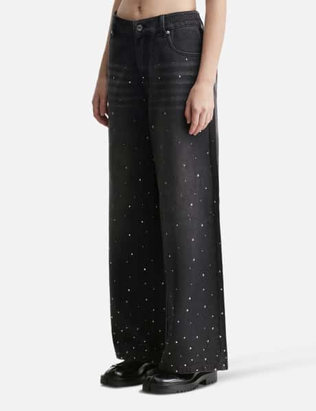 Crystallised Wide Leg Denim view 7