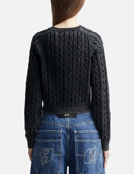 T By Alexander Wang Cable-Knit Cropped Cardigan HBX