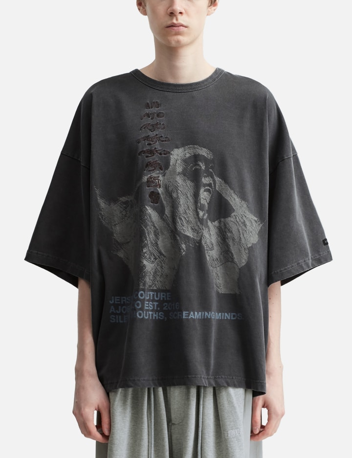 AJOBYAJO Soundless Wailing Wide T-Shirt