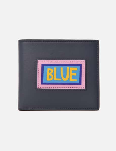 Fendi Fendi Vocabulary Blue Bi-Fold Wallet in Blue Lavagna