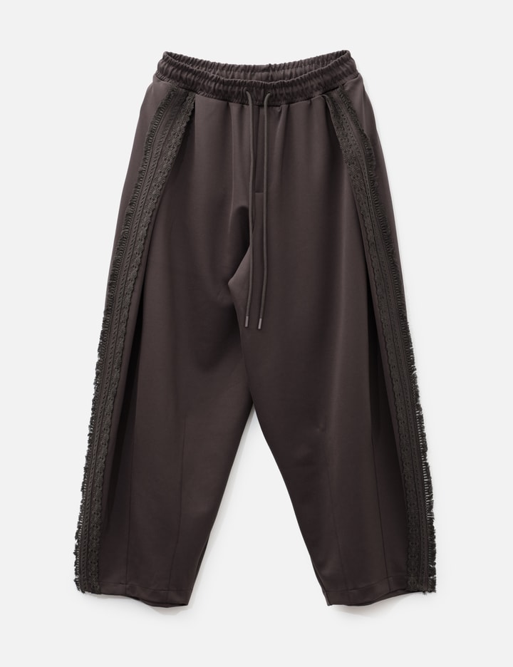 AJOBYAJO Multi Lace Trim One Tuck Track Pants