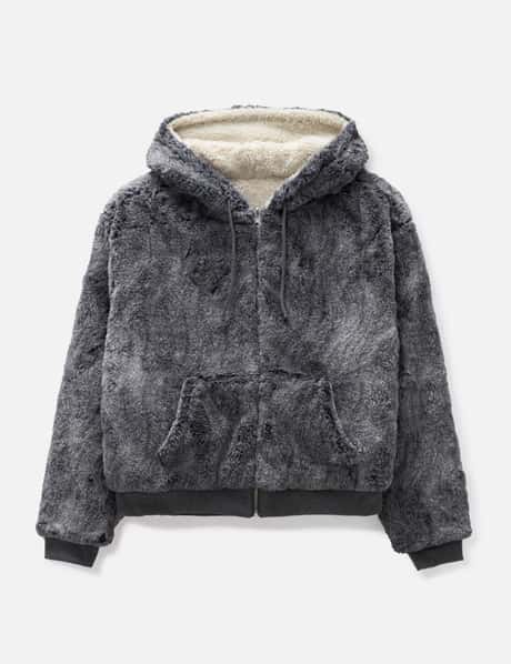 Sky High Farm Workwear Reversible Wolf and Sheep Knit Hoodie
