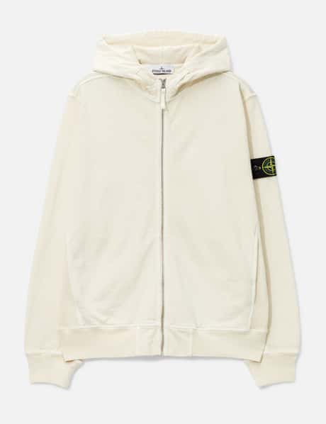 Stone Island Garment-Dyed Zip-Up Hoodie