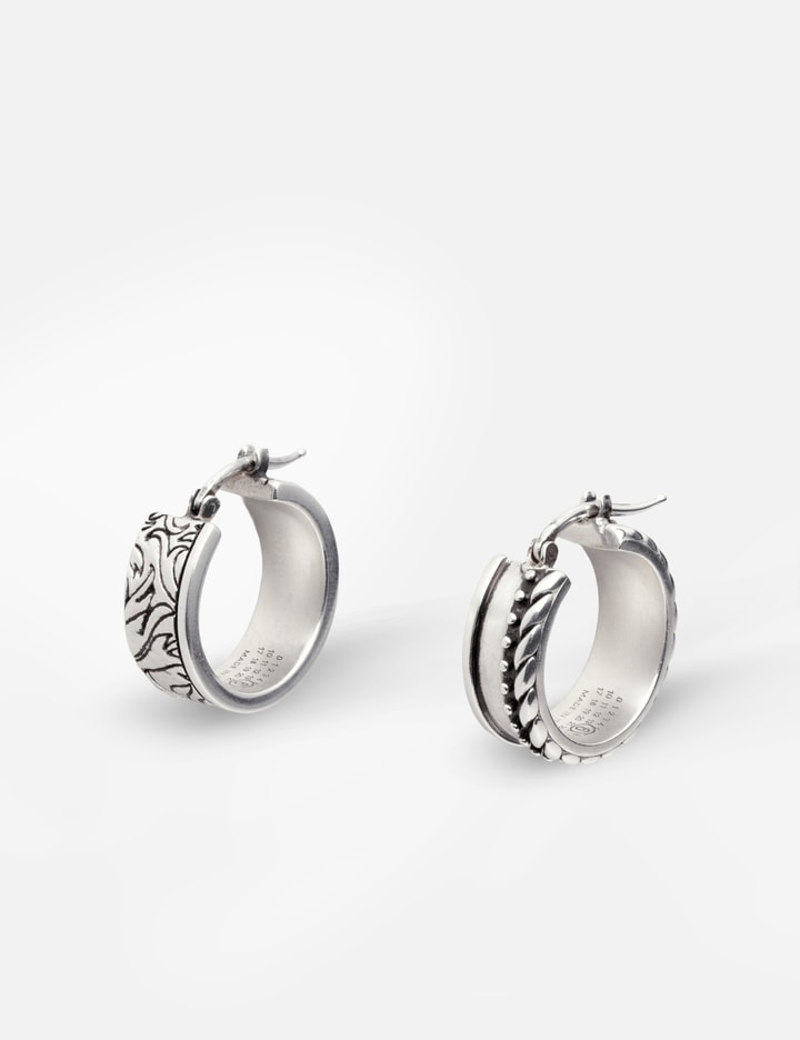 MM6 Maison Margiela Burnished Palladium Earrings