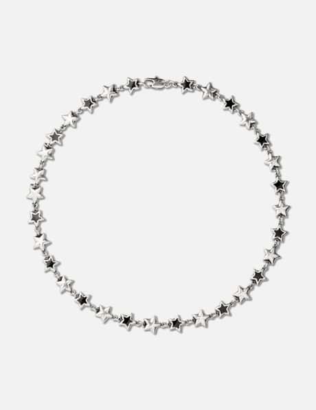 TwoJeys Black Enameled Stars Necklace