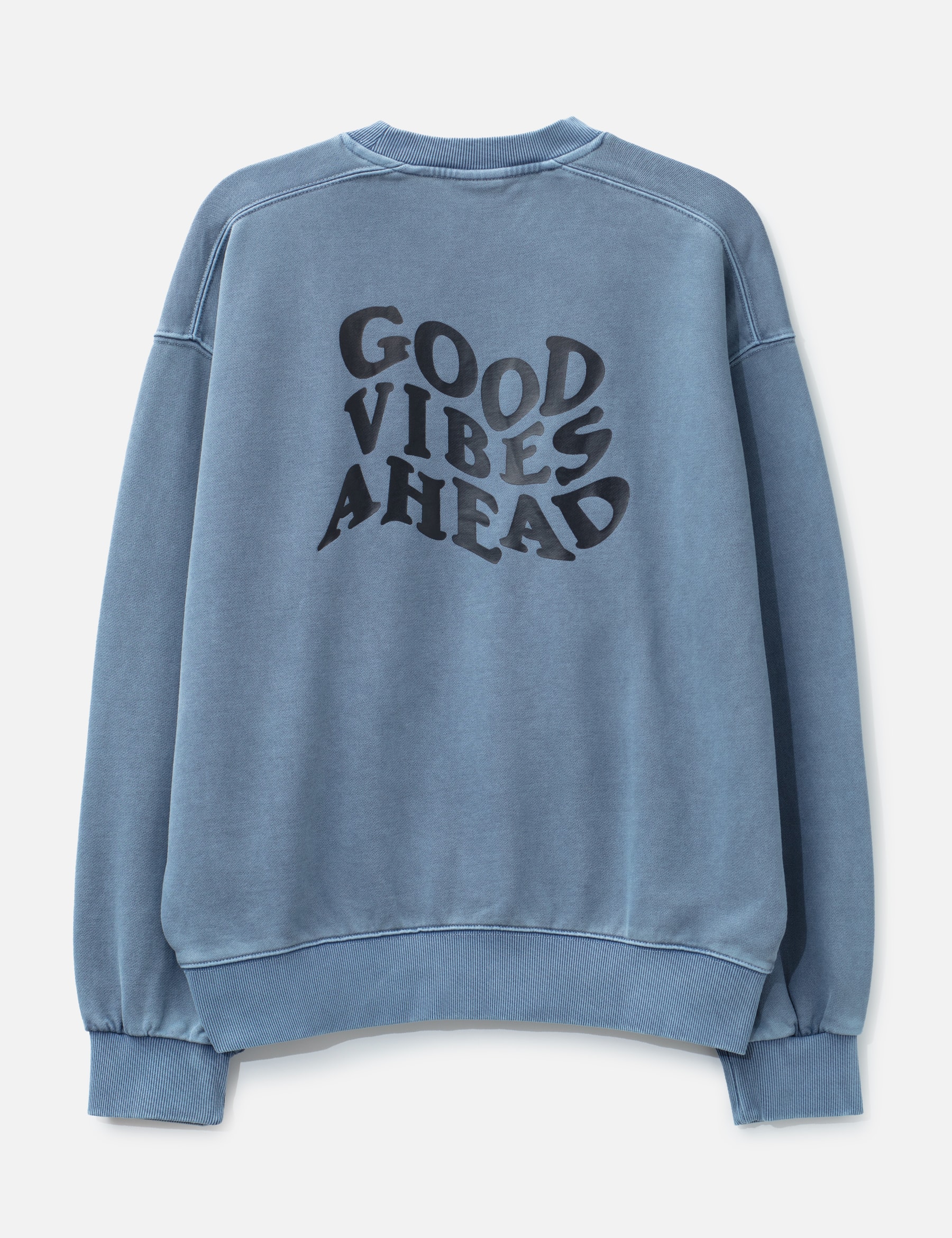 "Good Vibes Ahead Blue Washed" Crewneck view 16