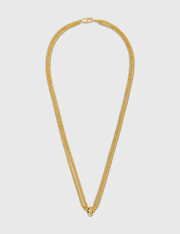 Double Chain Doughnut Pendant Necklace Placeholder Image