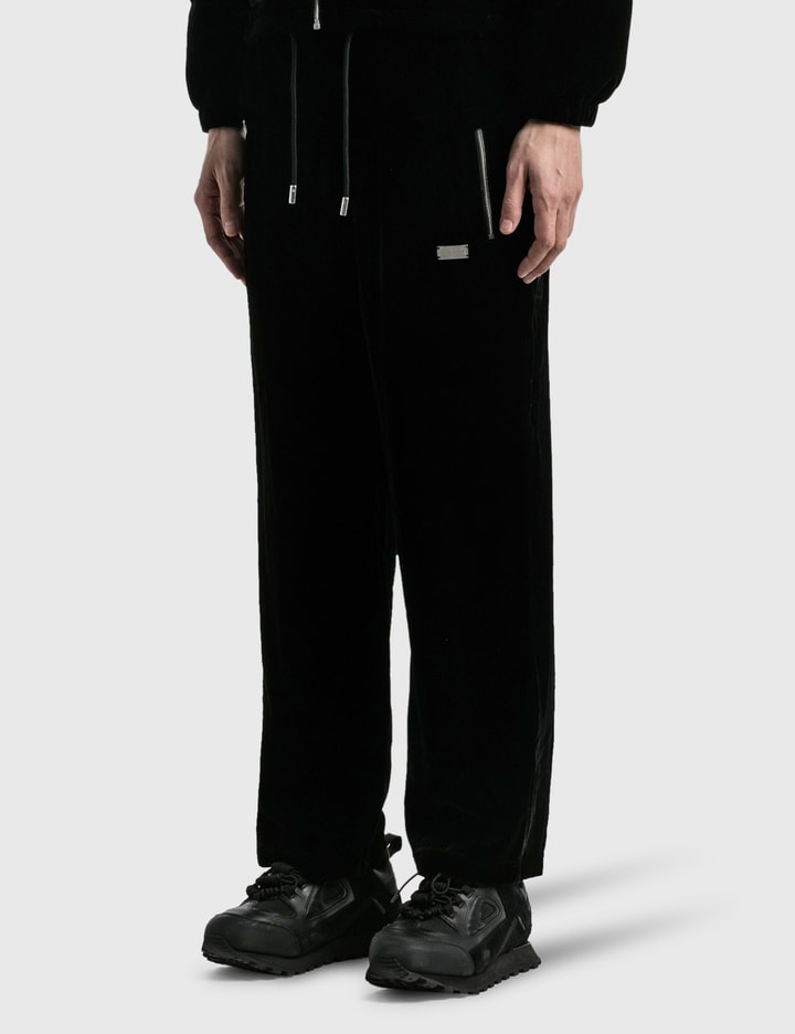 Drawstring Velvet Straight Pants Placeholder Image