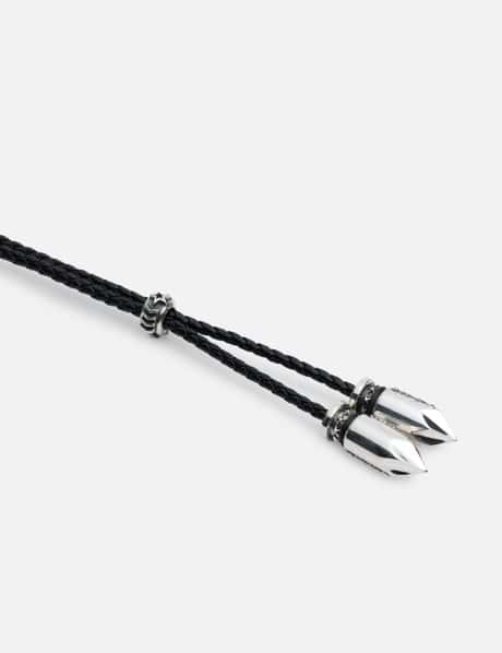 Double Bullet Leather Cord With Arrow Star Hollow Rondelle Bead view 9