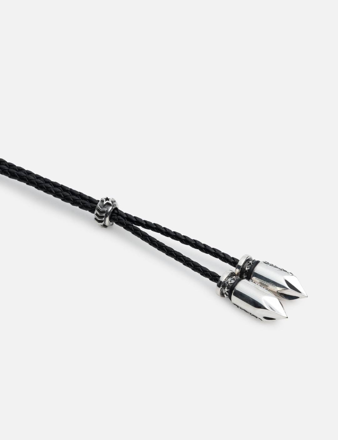 Double Bullet Leather Cord With Arrow Star Hollow Rondelle Bead view 10
