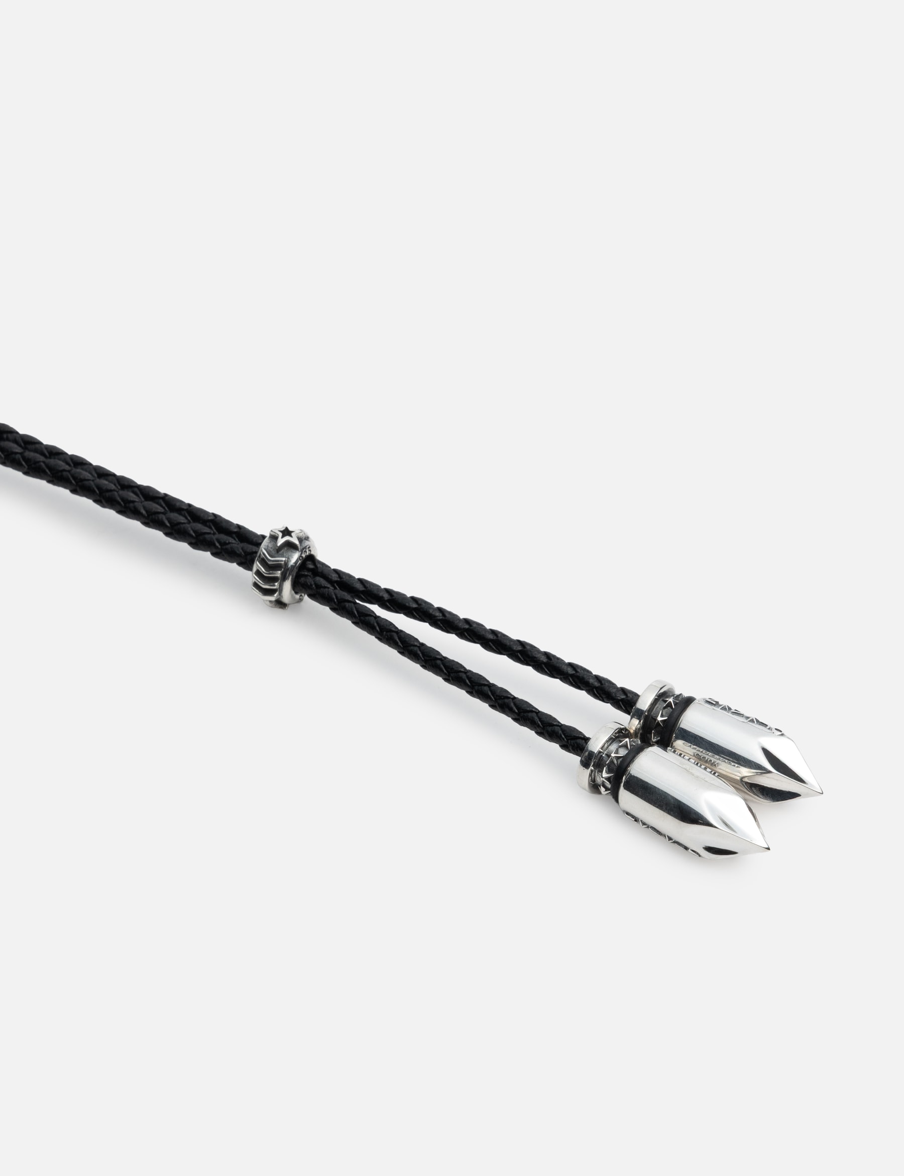 Double Bullet Leather Cord With Arrow Star Hollow Rondelle Bead view 15