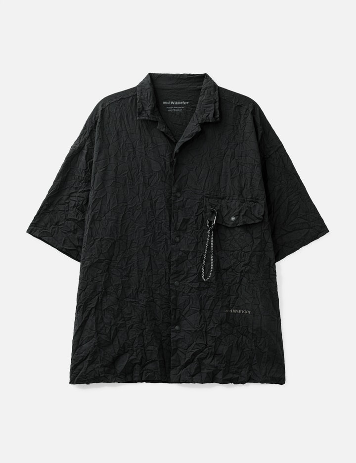 and wander Washer Pleated Open SS Shirt (M)