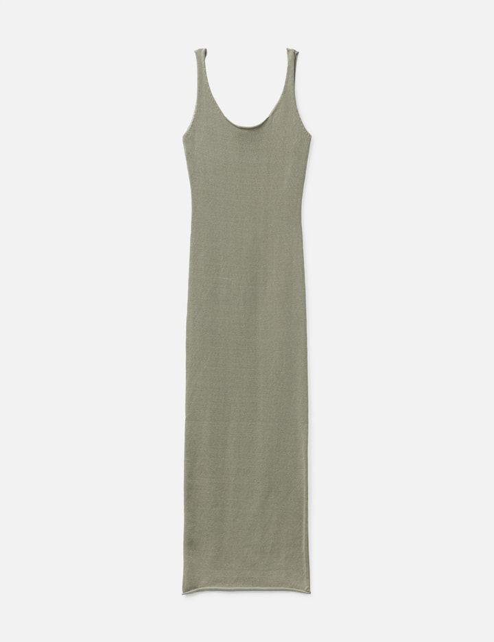 Entire Studios Raw Knit Midi - Slim cotton midi dress with a raw hem in  clay | HBX
