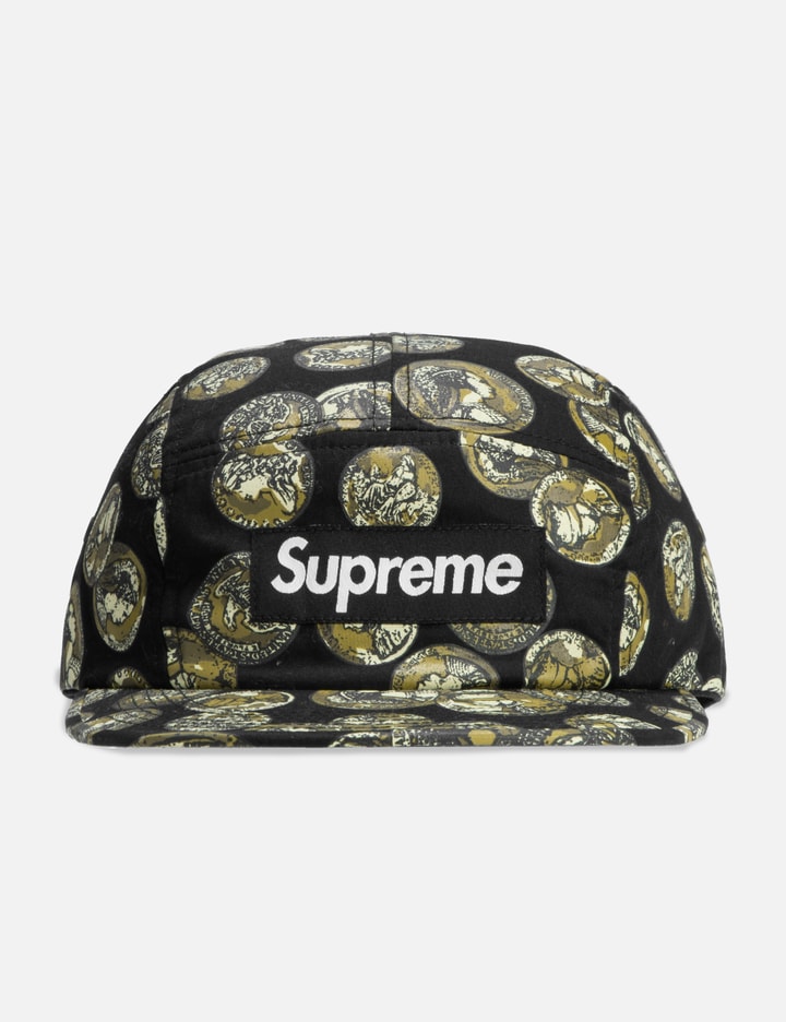 Supreme Coins Print 5 Panel Cap In Green