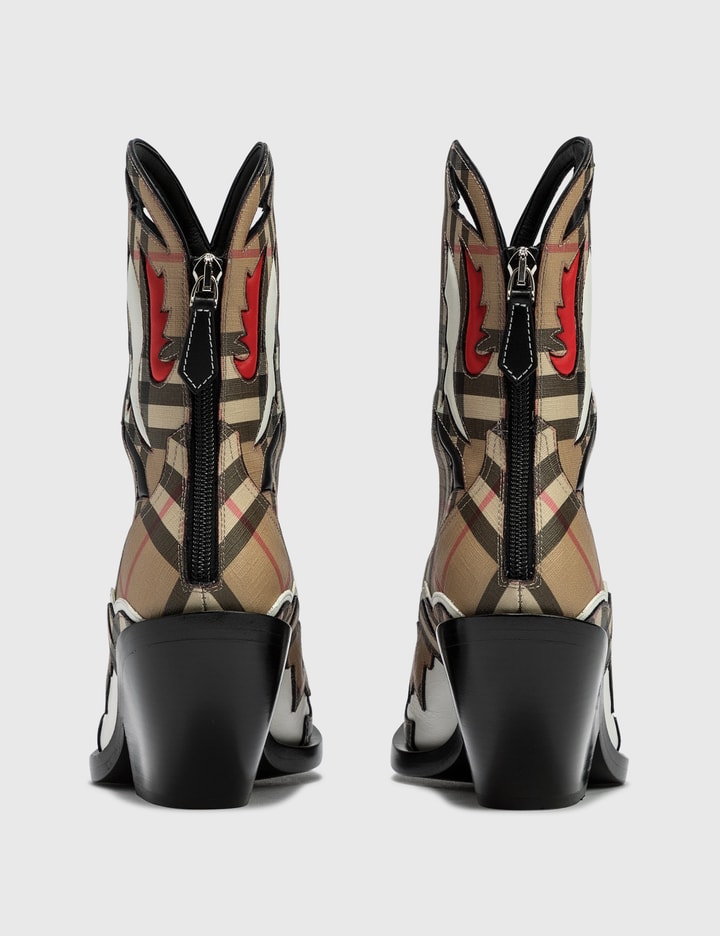 Topstitch Appliqué Vintage Check E-canvas Boots Placeholder Image