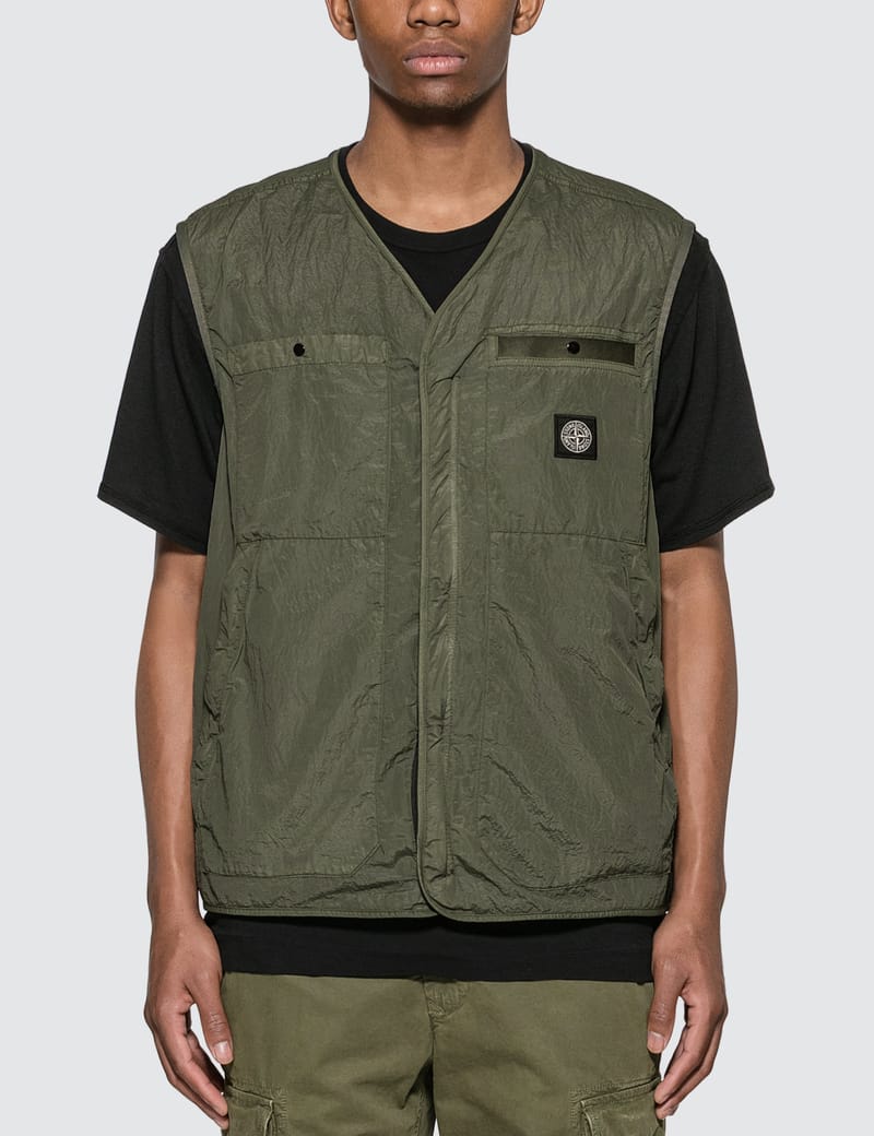 stone island seersucker vest