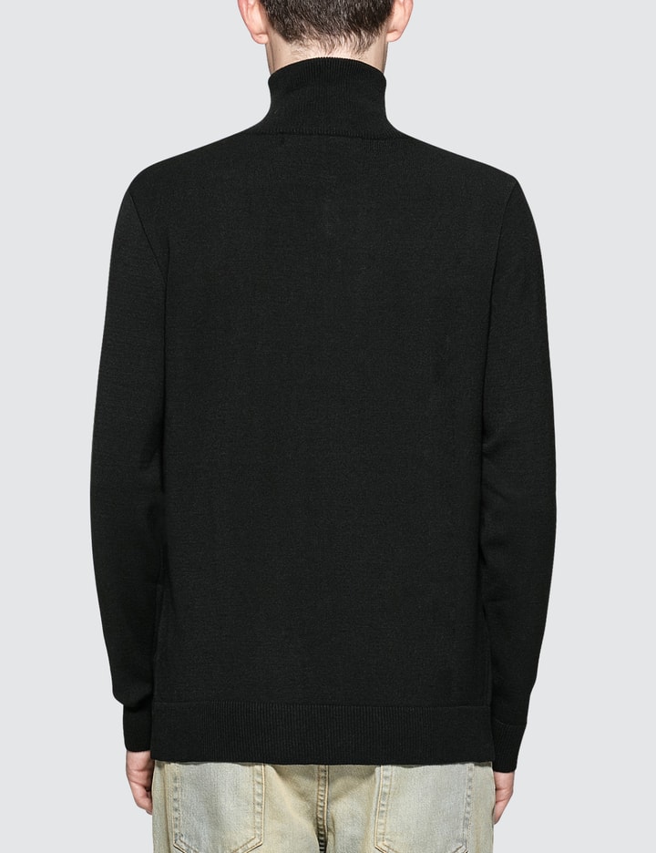 MISBHV Black Monogram Half-Zip Turtleneck MISBHV