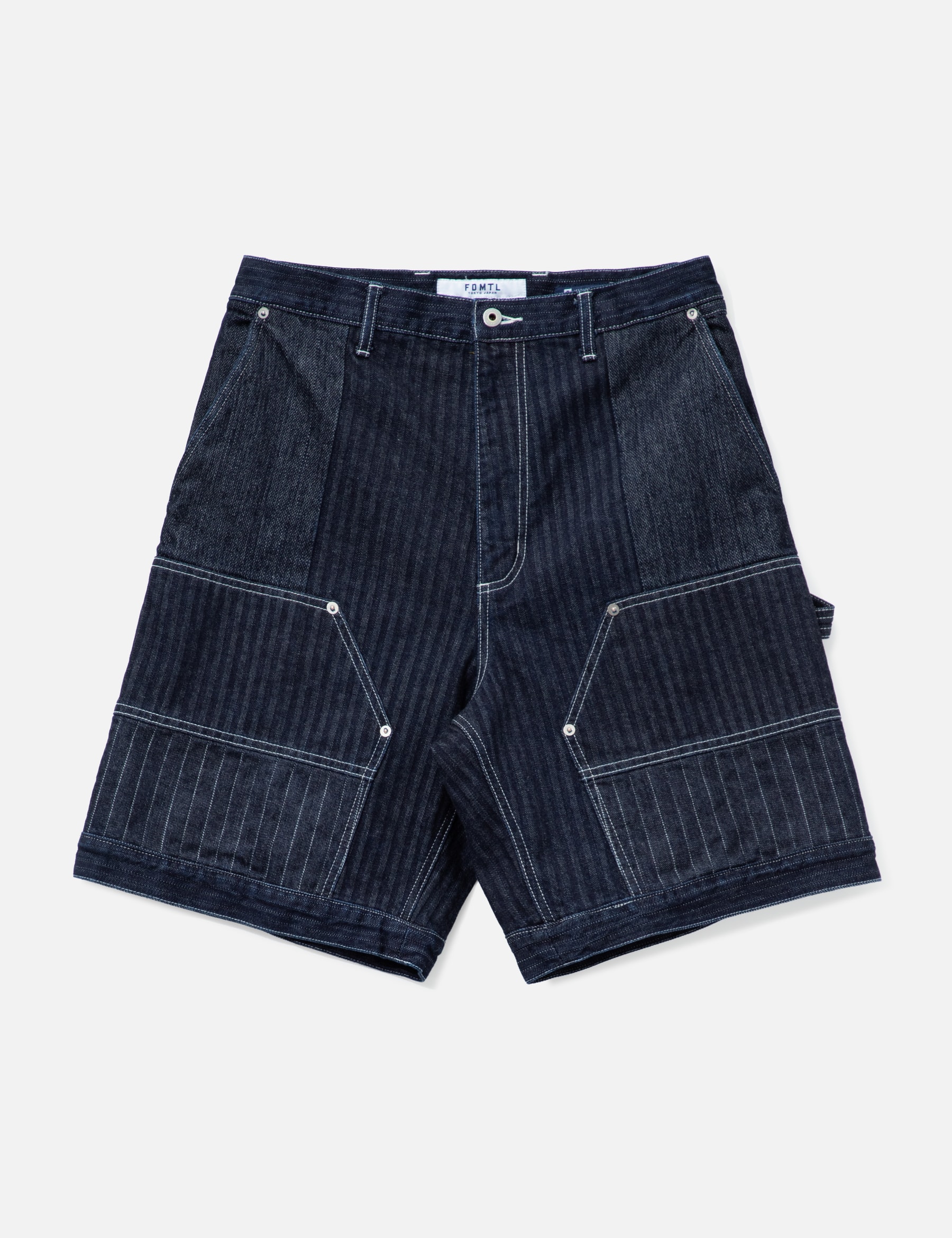 Patchwork Double Knee Shorts Rinse view 16