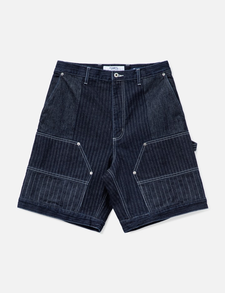 펀드멘탈 Patchwork Double Knee Shorts Rinse